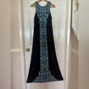 long blue macys dress
